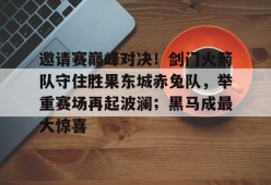 邀请赛巅峰对决！剑门火箭队守住胜果东城赤兔队，举重赛场再起波澜；黑马成最大惊喜的简单介绍-爱游戏中国
